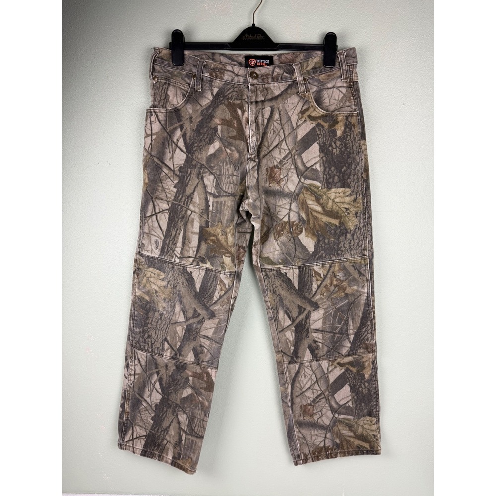 Outfitters Ridge Mens Camo Hunting Pants 36x30 Forest Camouflage Double Knee